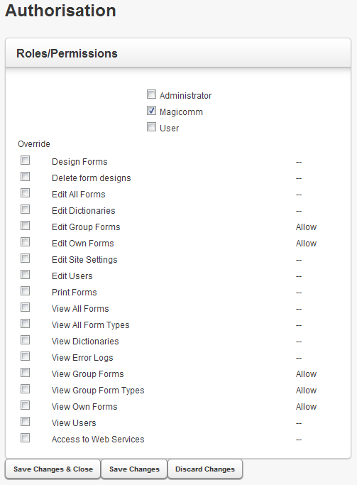 Roles-Permissions